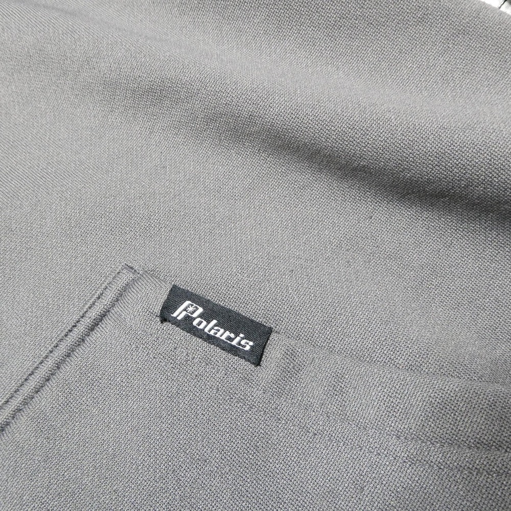 Polaris Hoodie Sweatshirt Mens XL Gray Logo Graphic Fleece Kangaroo Pullover - Picture 3 of 11